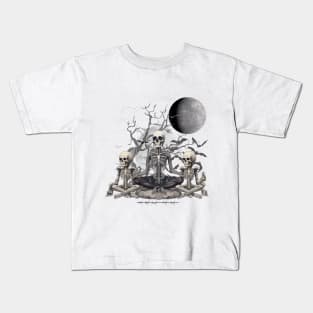 Meditating Skeleton Kids T-Shirt